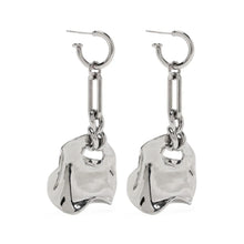 Load image into Gallery viewer, Desert Melted Coin Earrings - silver
