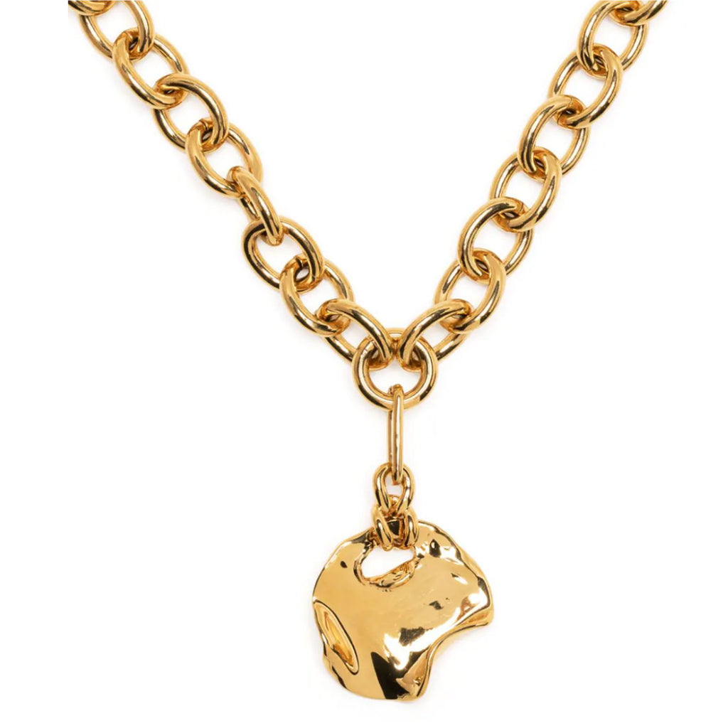 Desert Melted Coin Necklace - 18kt Gold-Plated