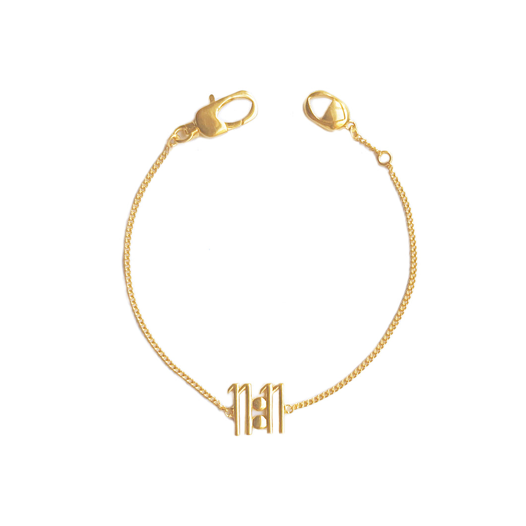 11:11 Bracelet - 18ct Gold Vermeil - Sterling Silver Base