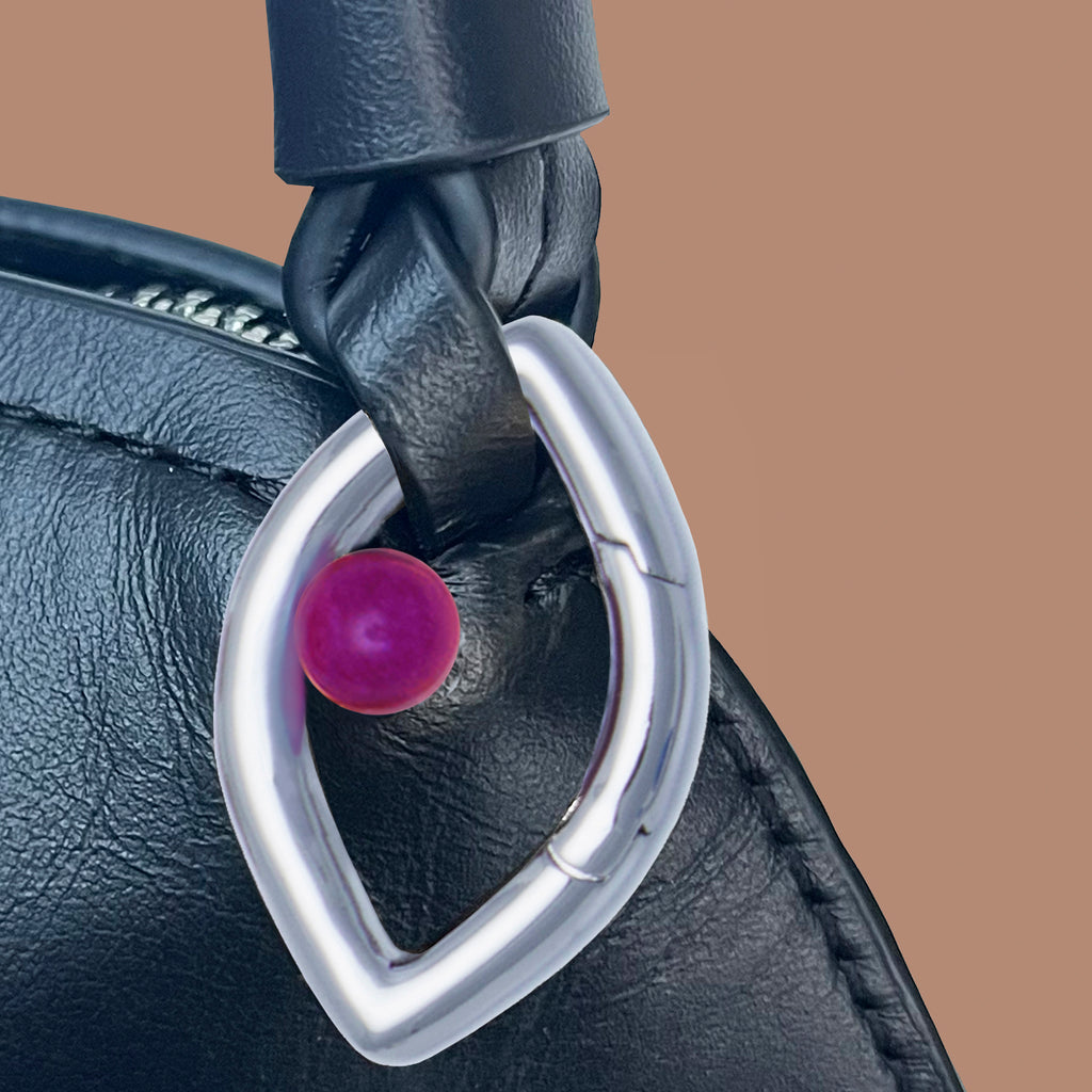 Pantone Collaboration Cord Eye Necklace  - Silver - Mocha Mousse