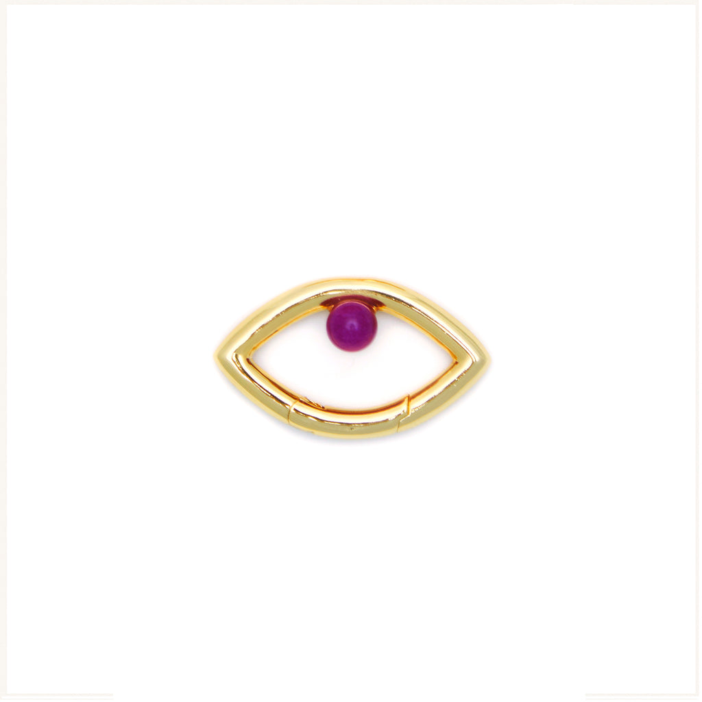 Pantone Collaboration Cord Eye Necklace  - Gold - Mocha Mousse
