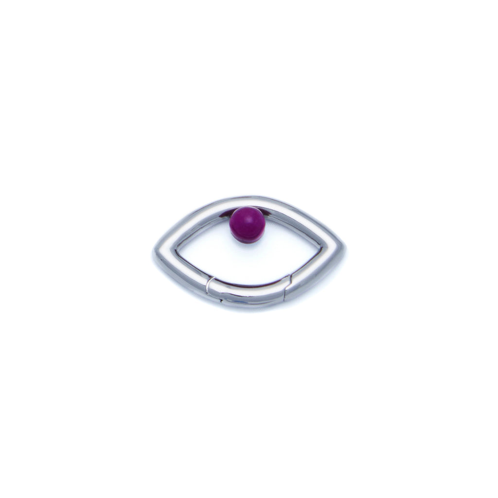 Pantone Collaboration Cord Eye Necklace  - Silver - Mocha Mousse