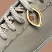 Load image into Gallery viewer, Pantone Collaboration Chain and Agate Eye Necklace  - Gold - Mocha Mousse
