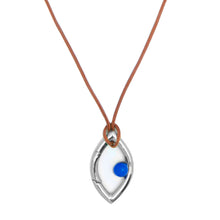 Load image into Gallery viewer, Pantone Collaboration Cord Eye Necklace  - Silver - Mocha Mousse

