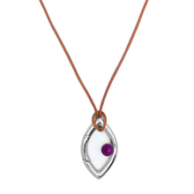 Load image into Gallery viewer, Pantone Collaboration Cord Eye Necklace  - Silver - Mocha Mousse
