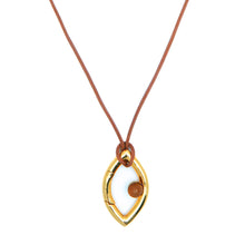 Load image into Gallery viewer, Pantone Collaboration Cord Eye Necklace  - Gold - Mocha Mousse
