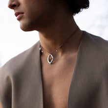 Load image into Gallery viewer, Pantone Collaboration Cord Eye Necklace  - Silver - Mocha Mousse
