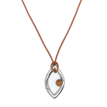 Load image into Gallery viewer, Pantone Collaboration Cord Eye Necklace  - Silver - Mocha Mousse
