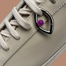 Load image into Gallery viewer, Pantone Collaboration Cord Eye Necklace  - Silver - Mocha Mousse
