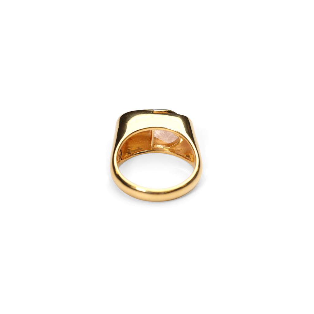 Mini Capsule Crystal Ring - 18kt recycled gold - made to order