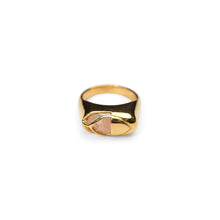 Load image into Gallery viewer, Mini Capsule Crystal Ring - 18kt recycled gold - made to order
