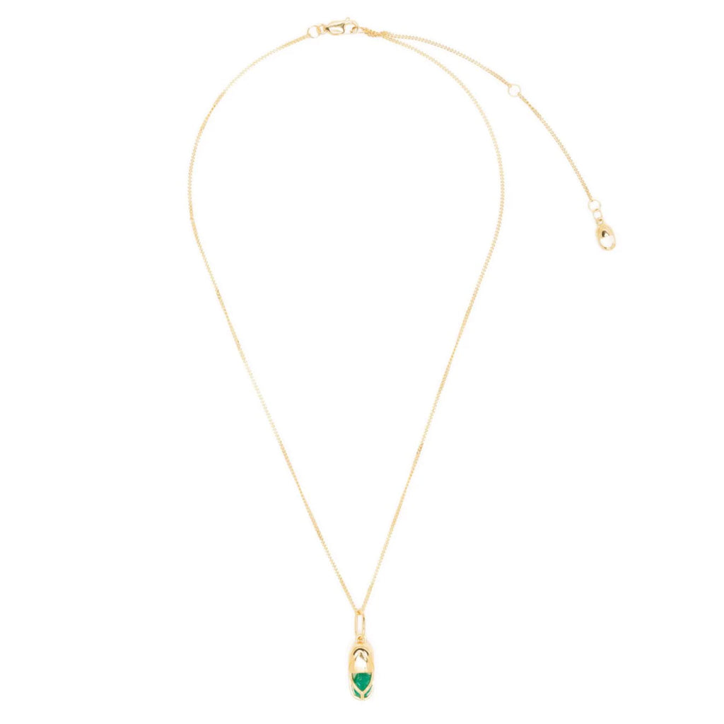 Mini Capsule Crystal Necklace - 18kt gold - made to order