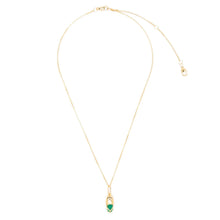 Load image into Gallery viewer, Mini Capsule Crystal Necklace - 18kt gold - made to order
