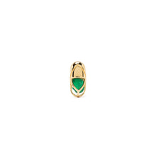 Load image into Gallery viewer, Mini Capsule Crystal Stud Earring - 18kt recycled gold and Green Onyx - made to order
