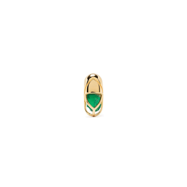 Mini Capsule Crystal Stud Earring - 18kt recycled gold and Green Onyx - made to order