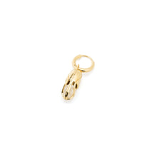 Load image into Gallery viewer, Mini Capsule Crystal Hoop Earring - Clear Quartz, 24kt Gold Vermeil
