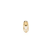 Load image into Gallery viewer, Mini Capsule Crystal Stud Earring - 18kt recycled gold and Clear Quartz - made to order
