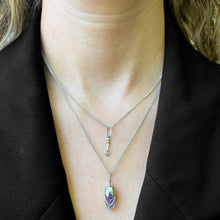 Load image into Gallery viewer, Mini Capsule Crystal Necklace - Amethyst, Sterling Silver
