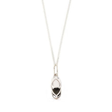 Load image into Gallery viewer, Mini Capsule Crystal Necklace - Black Onyx, Sterling Silver
