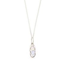 Load image into Gallery viewer, Mini Capsule Crystal Necklace - Clear Quartz, Sterling Silver
