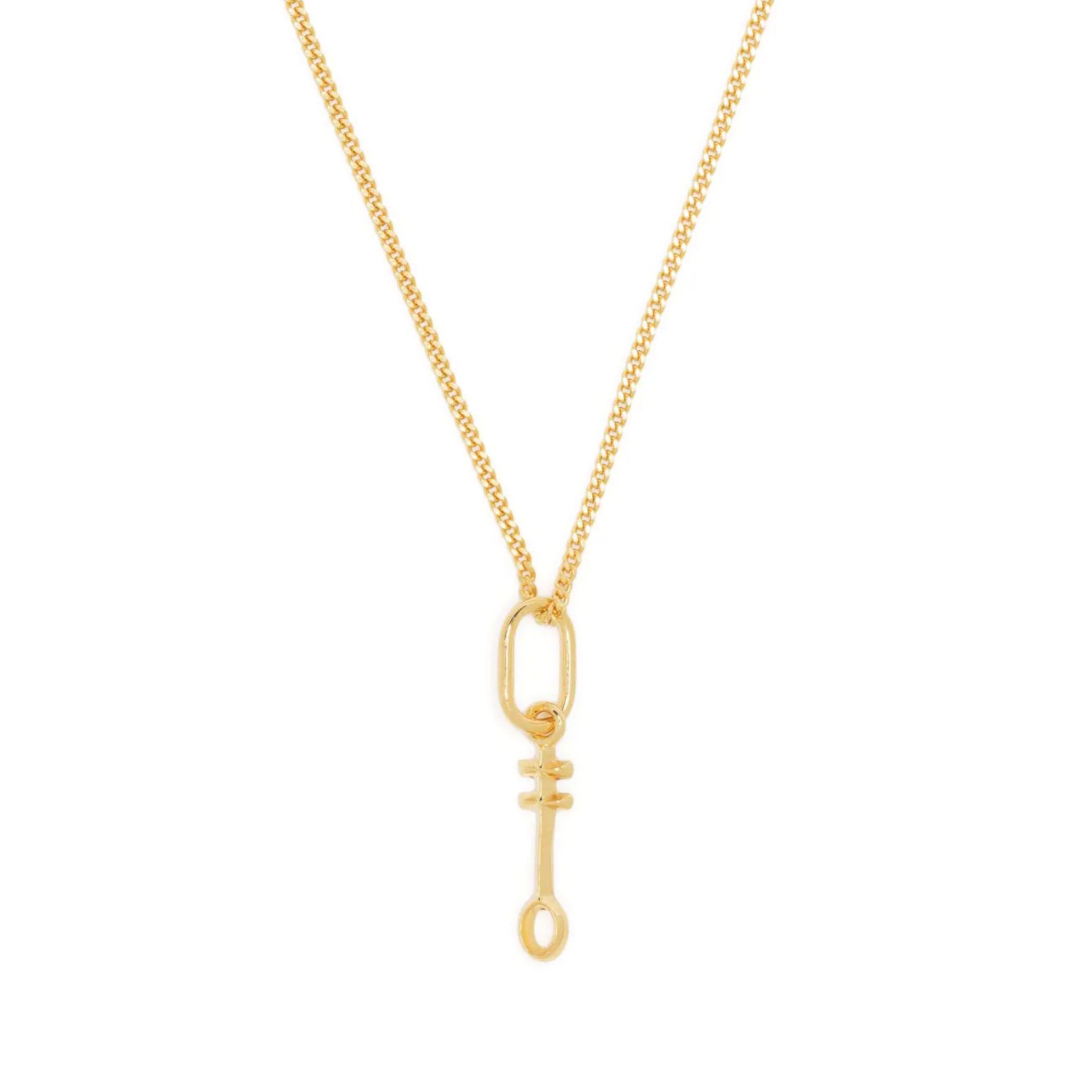 Egyptian Nefer Symbol Necklace - 24kt Gold Vermeil – Capsule Eleven