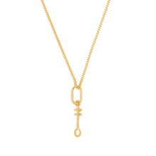 Load image into Gallery viewer, Egyptian Nefer Symbol Necklace - 24kt Gold Vermeil
