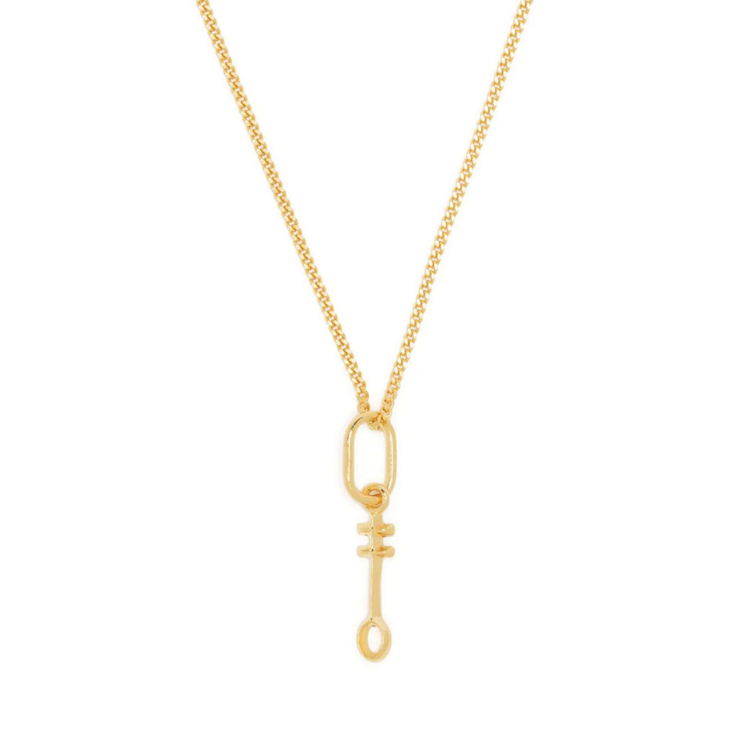 Egyptian Nefer Symbol Necklace - 24kt Gold Vermeil