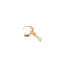 Load image into Gallery viewer, Egyptian Nefer Symbol Hoop Earring - 24kt Gold Vermeil
