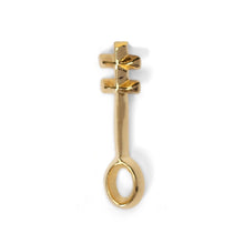 Load image into Gallery viewer, Egyptian Nefer Symbol Stud Earring - 24kt Gold Vermeil
