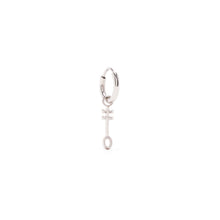 Load image into Gallery viewer, Egyptian Nefer Symbol Hoop Earring - Sterling Silver
