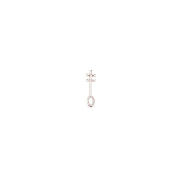 Egyptian Nefer Symbol Stud Earring - Sterling Silver