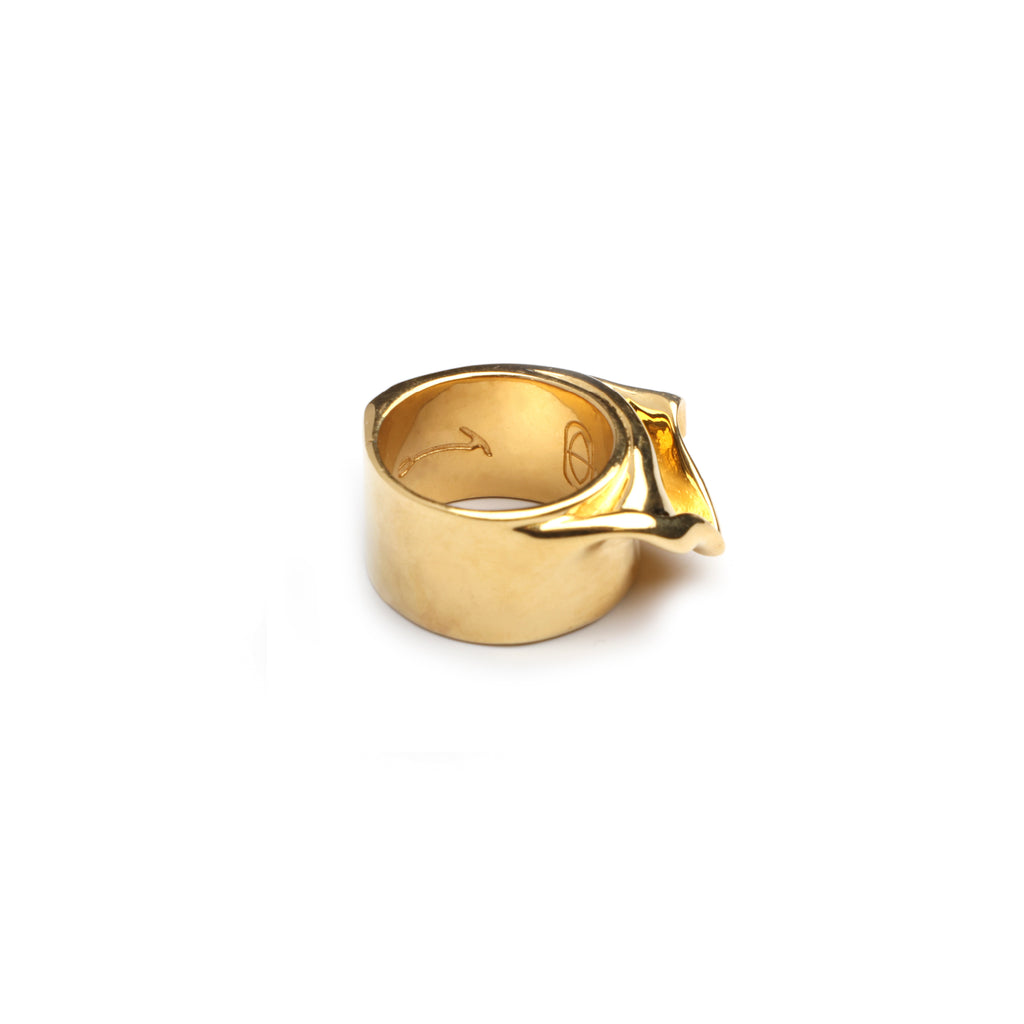 Pharaohs robes ring - gold vermeil