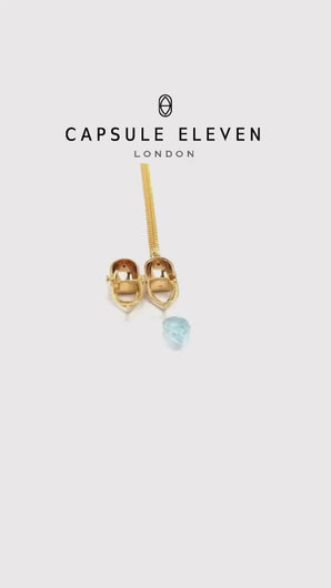 Capsule Eleven gold Capsule Crystal Pendant opening to hold interchangeable crystals