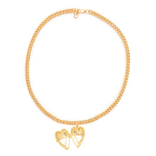 Load image into Gallery viewer, The Lovers Heart Chain Necklace Gold
