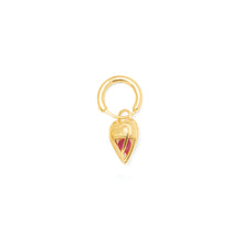 Load image into Gallery viewer, The Lovers Single Heart Hoop Gold
