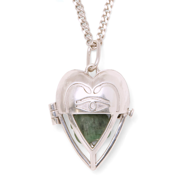 The Lovers Heart Chain Necklace Silver