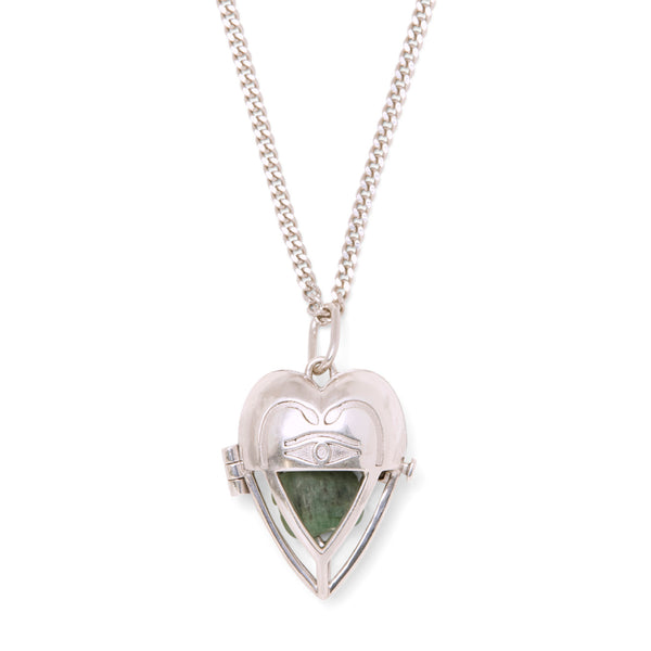 The Lovers Heart Chain Necklace Silver