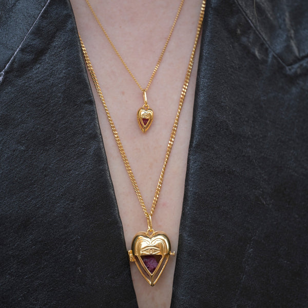The Lovers Heart Necklace Gold