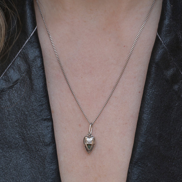 The Lovers Mini Heart Necklace Silver