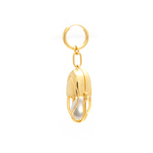 Load image into Gallery viewer, Capsule Pearl Earring - 24kt Gold-Plated Sterling Silver
