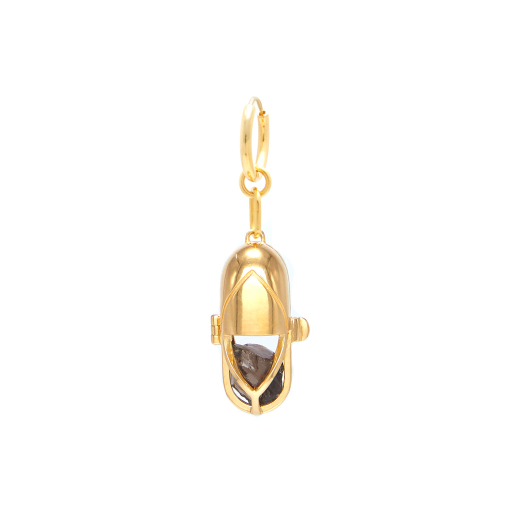 Capsule Crystal Earring - 24kt Gold-Plated Sterling Silver