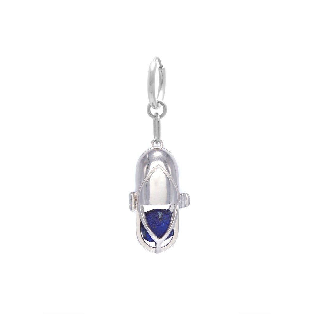 Capsule Crystal Earring - Sterling Silver