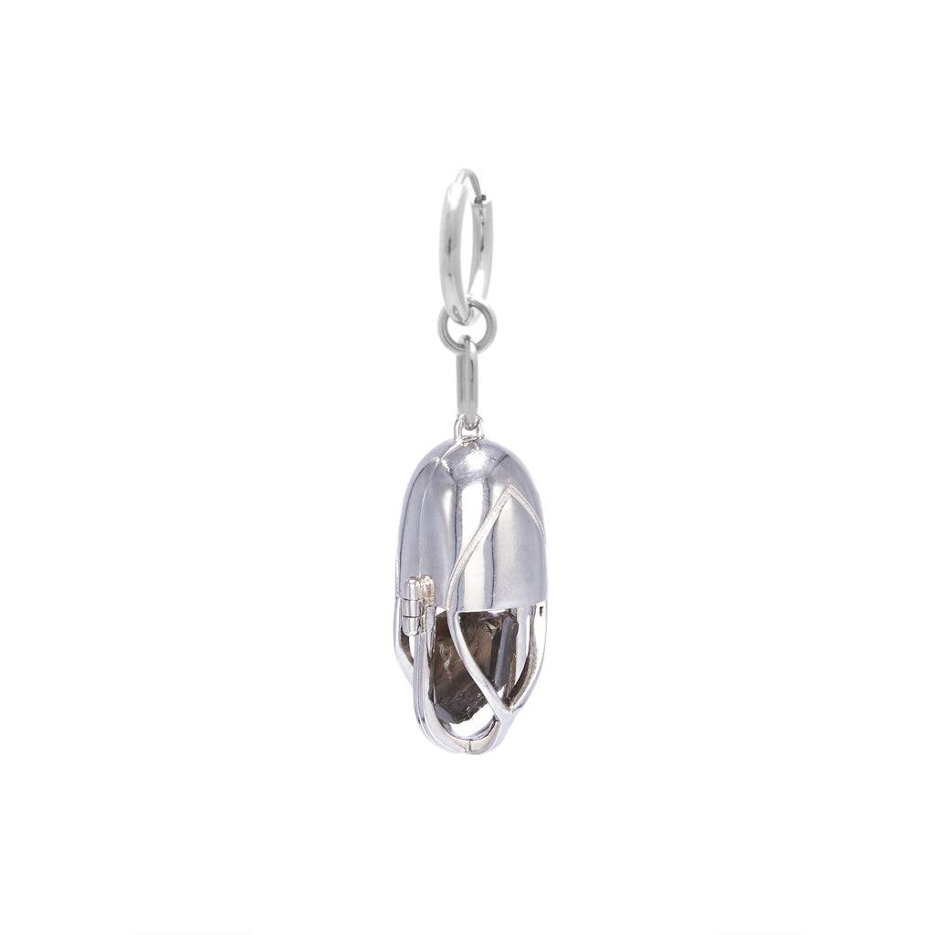 Capsule Crystal Earring - Sterling Silver
