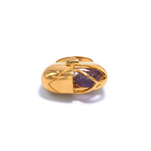 Load image into Gallery viewer, Capsule Crystal Ring - 24kt Gold Vermeil
