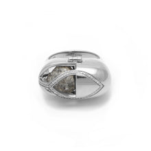 Load image into Gallery viewer, Capsule Diamond Ring - 18kt recycled white gold - made to order
