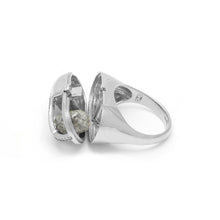 Load image into Gallery viewer, Capsule Diamond Ring - 18kt recycled white gold - made to order

