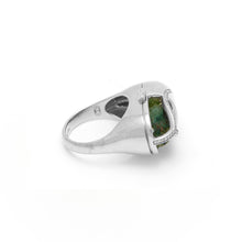 Load image into Gallery viewer, Capsule Emerald Ring - 18kt recycled white gold - made to order

