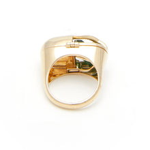 Load image into Gallery viewer, Capsule Emerald Ring - 18kt recycled gold - made to order
