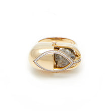 Load image into Gallery viewer, Capsule Diamond Ring - 18kt recycled gold - made to order
