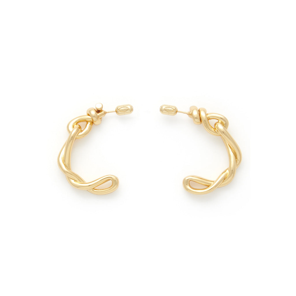 Egyptian Knot Hoops - 18kt Gold-Plated